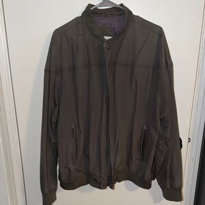 Vintage Arnold Palmer Men's Gray Bomber Jacket